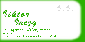 viktor vaczy business card